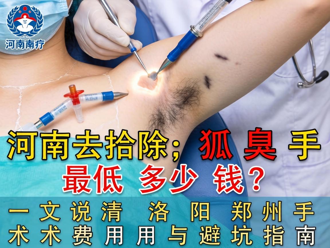 河南去除狐臭手术最低多少钱？一文说清洛阳郑州手术费用与避坑指南