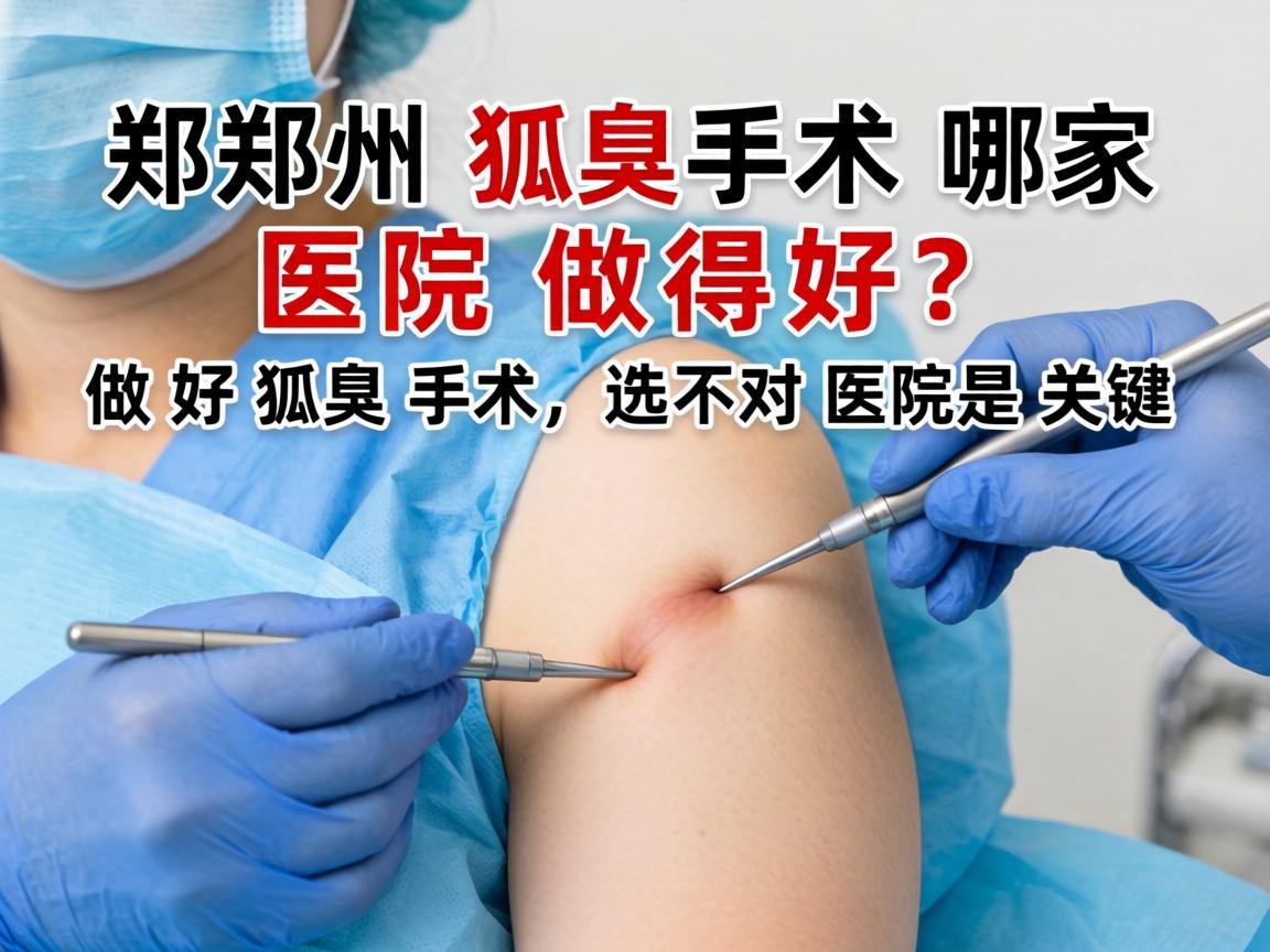 郑州狐臭手术哪家医院做得好？做好狐臭手术，选对医院是关键