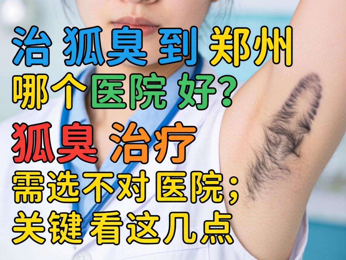 治狐臭到郑州哪个医院好？狐臭治疗需选对医院，关键看这几点