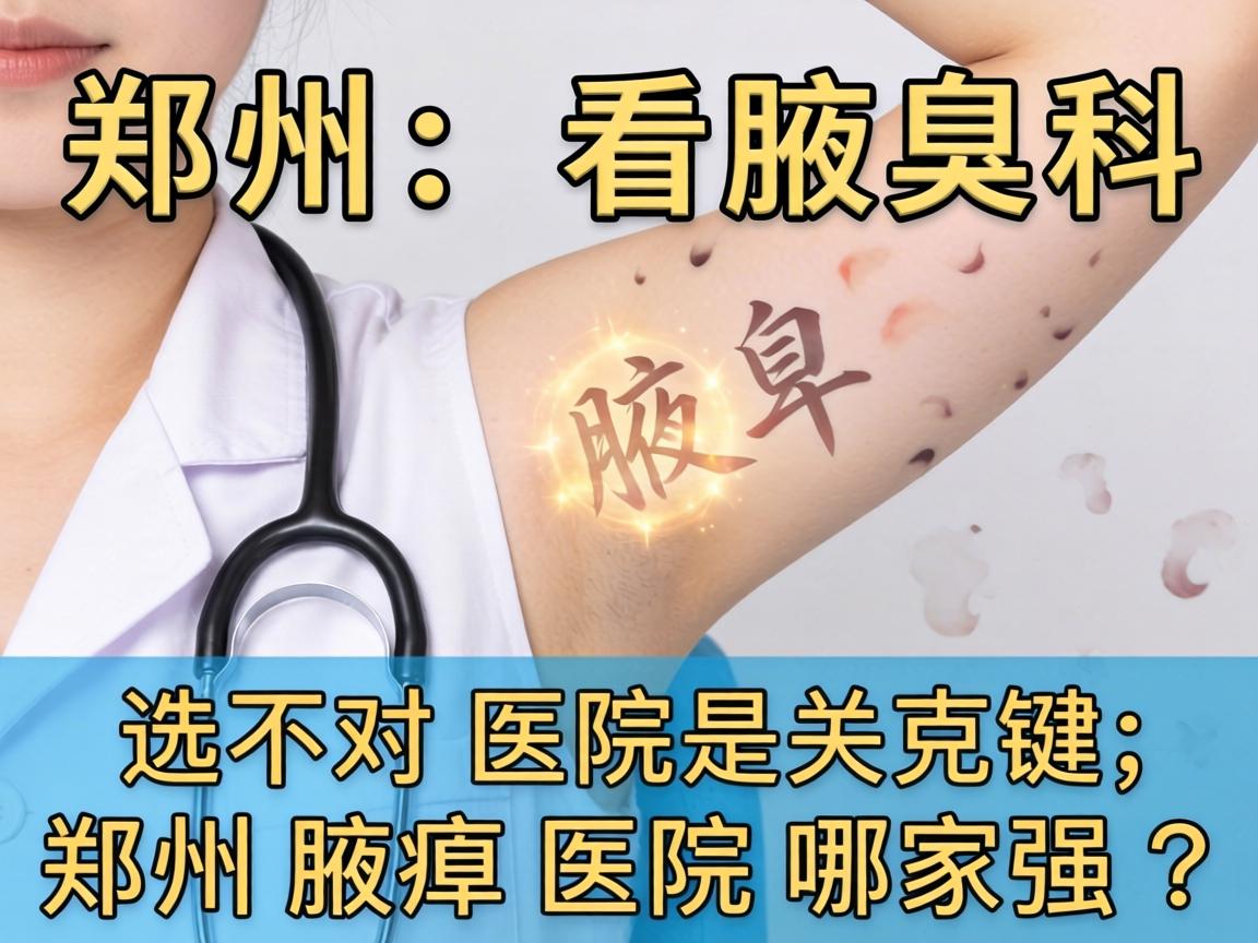 郑州看腋臭科，选对医院是关键，郑州腋臭医院哪家强？