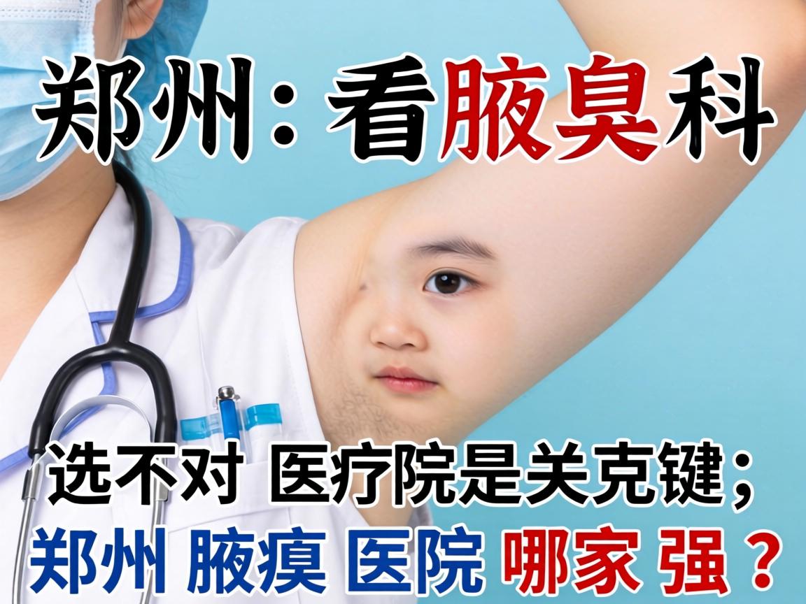 郑州看腋臭科，选对医院是关键，郑州腋臭医院哪家强？