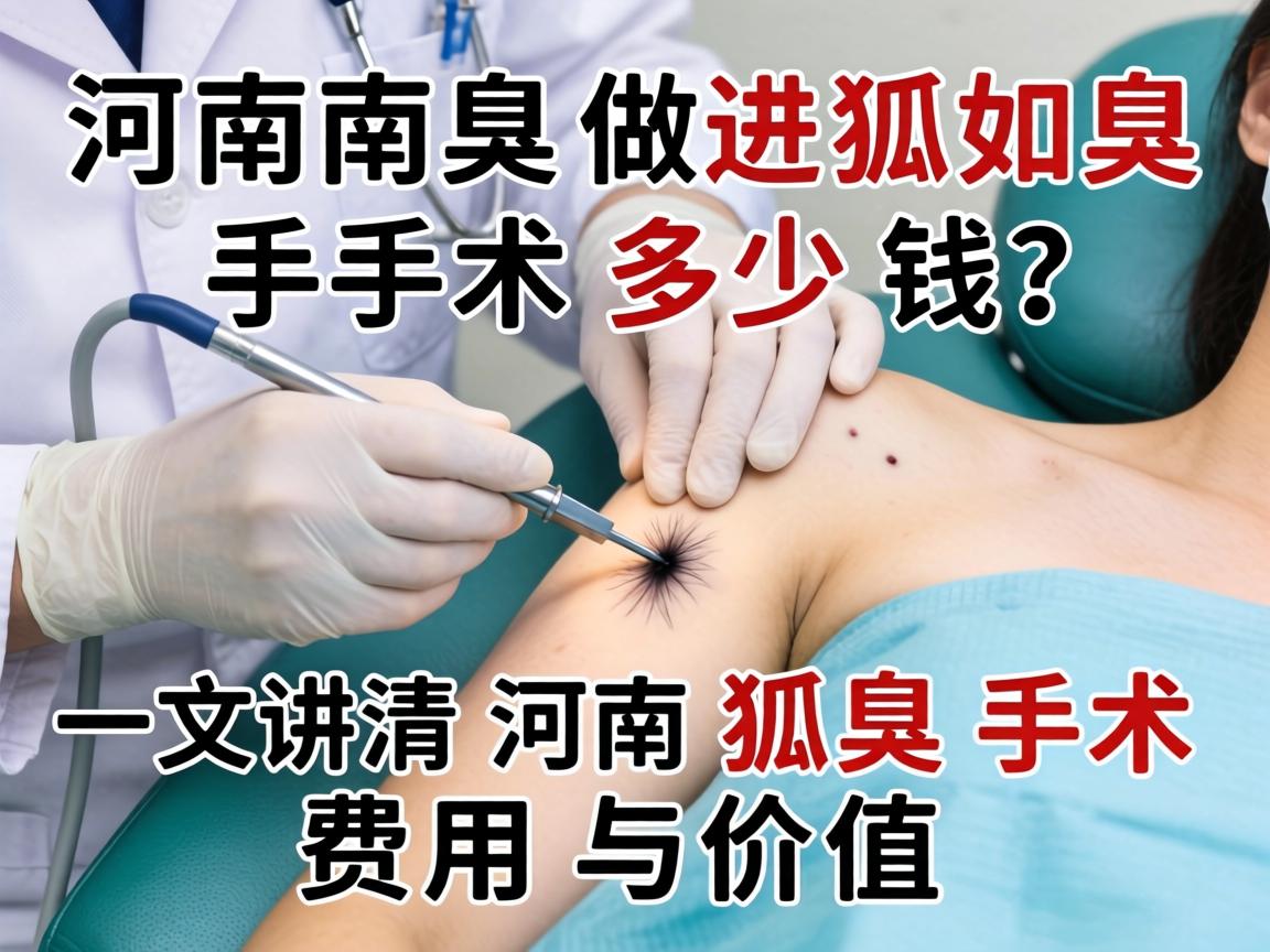河南做狐臭手术多少钱？一文讲清河南狐臭手术费用与价值