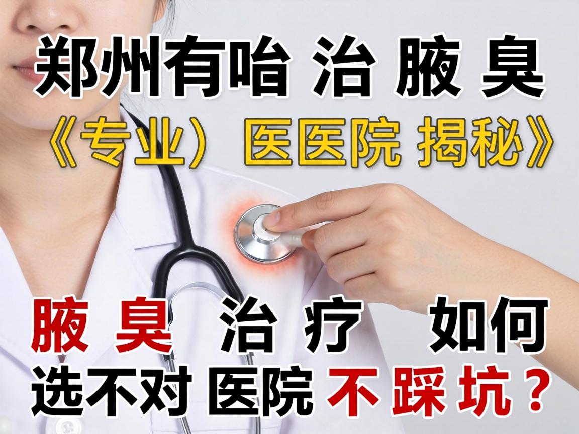 郑州治腋臭，专业医院揭秘，腋臭治疗如何选对医院不踩坑？