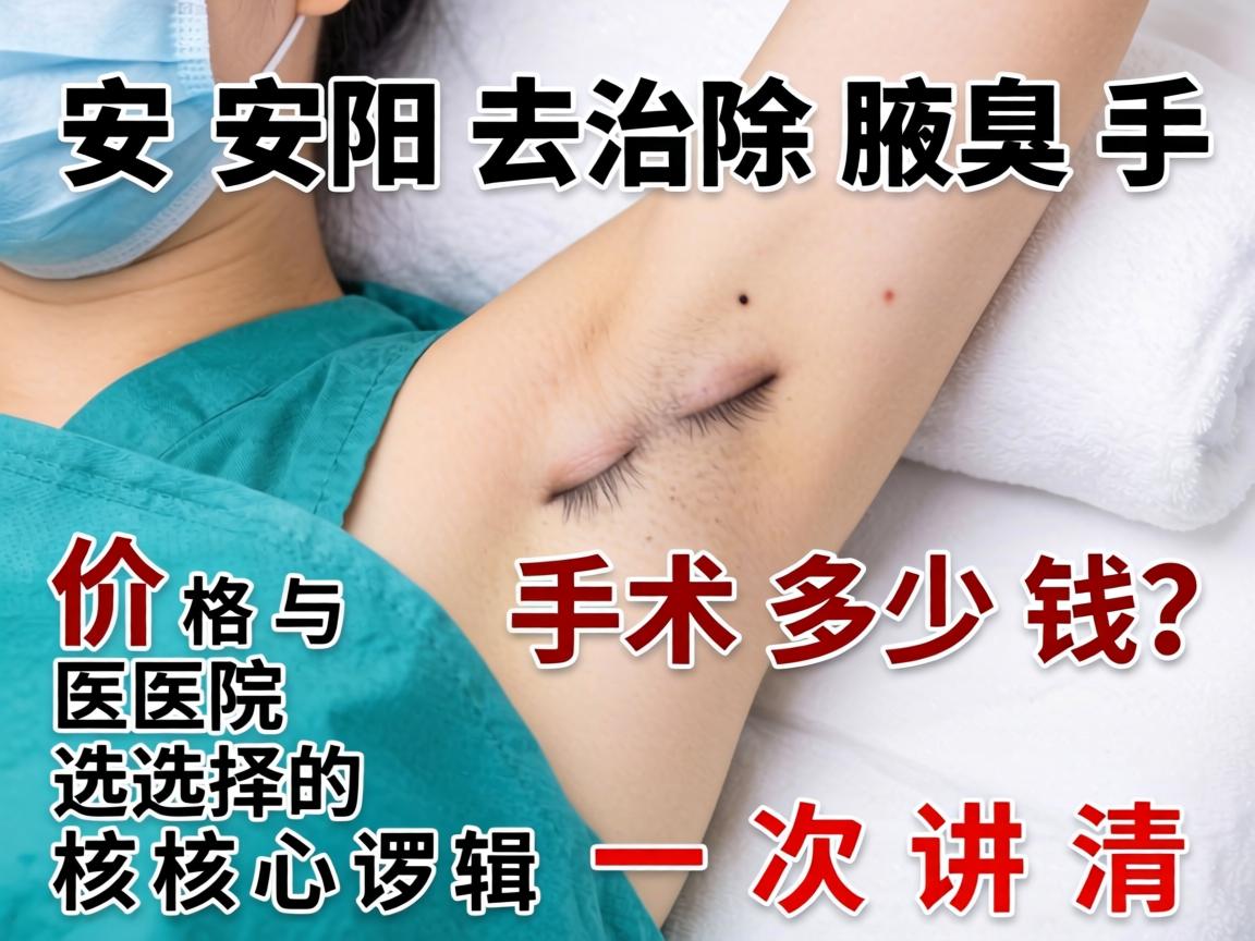安阳去除腋臭手术多少钱？价格与医院选择的核心逻辑一次讲清