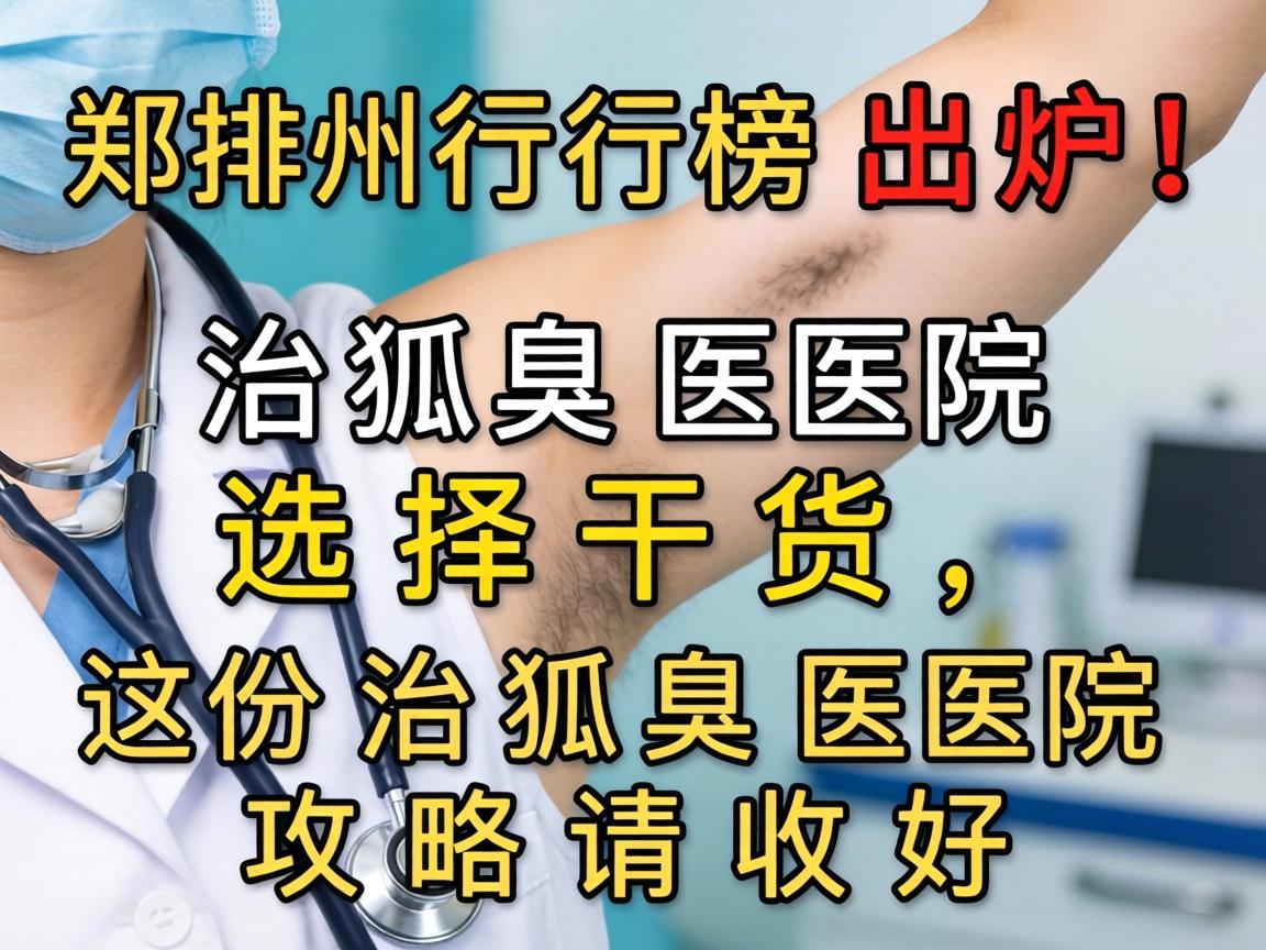 郑州治狐臭医院排行榜出炉！治狐臭医院选择干货，这份治狐臭医院攻略请收好