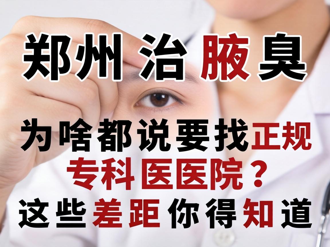 郑州治腋臭，为啥都说要找正规专科医院？这些差距你得知道