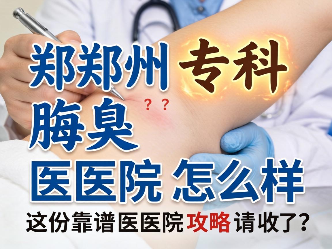 郑州专科腋臭医院怎么样？这份靠谱医院攻略请收好