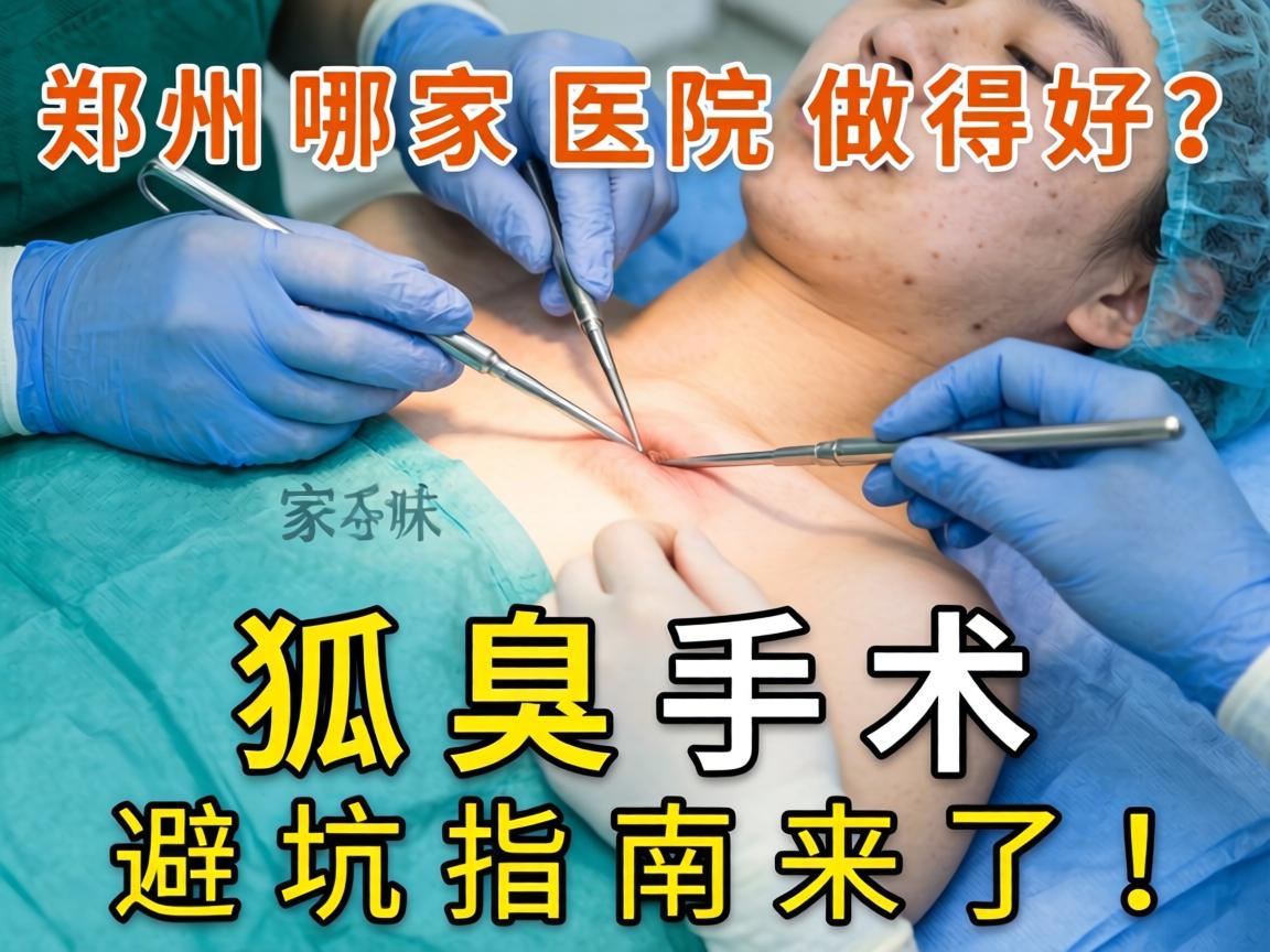 郑州狐臭手术哪家医院做得好？狐臭手术避坑指南来了！