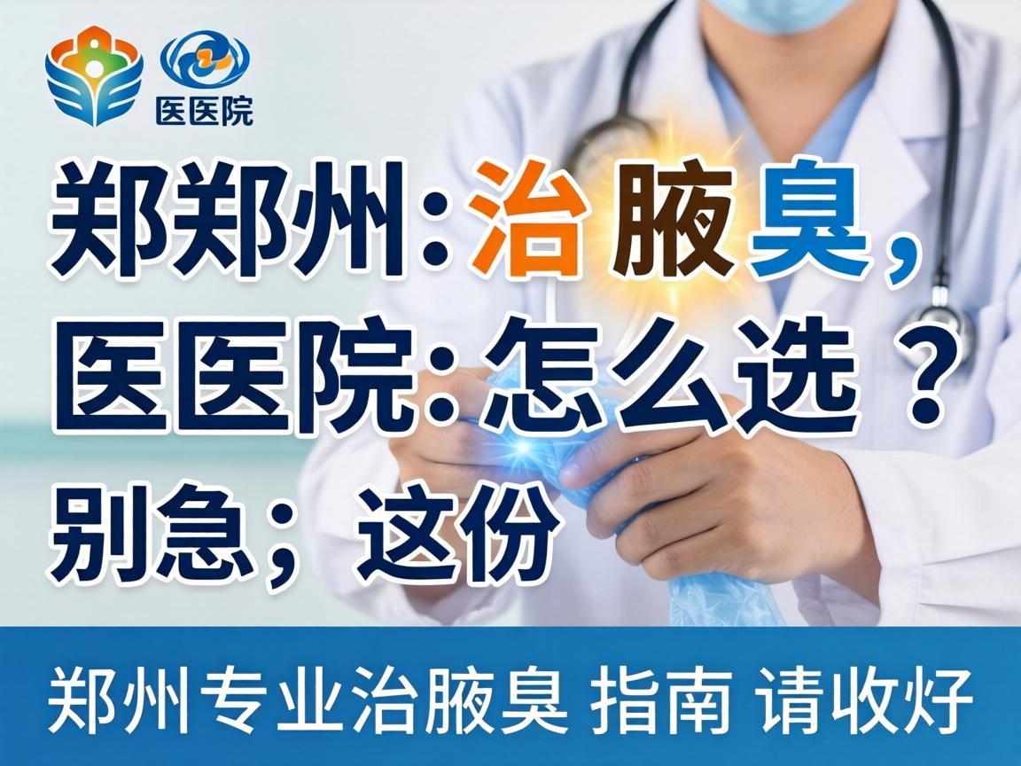 郑州治腋臭，医院怎么选？别急，这份郑州专业治腋臭指南请收好