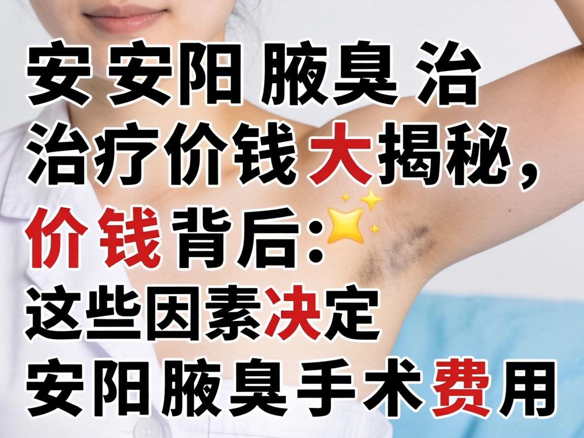 安阳腋臭治疗价钱大揭秘，价钱背后，这些因素决定安阳腋臭手术费用