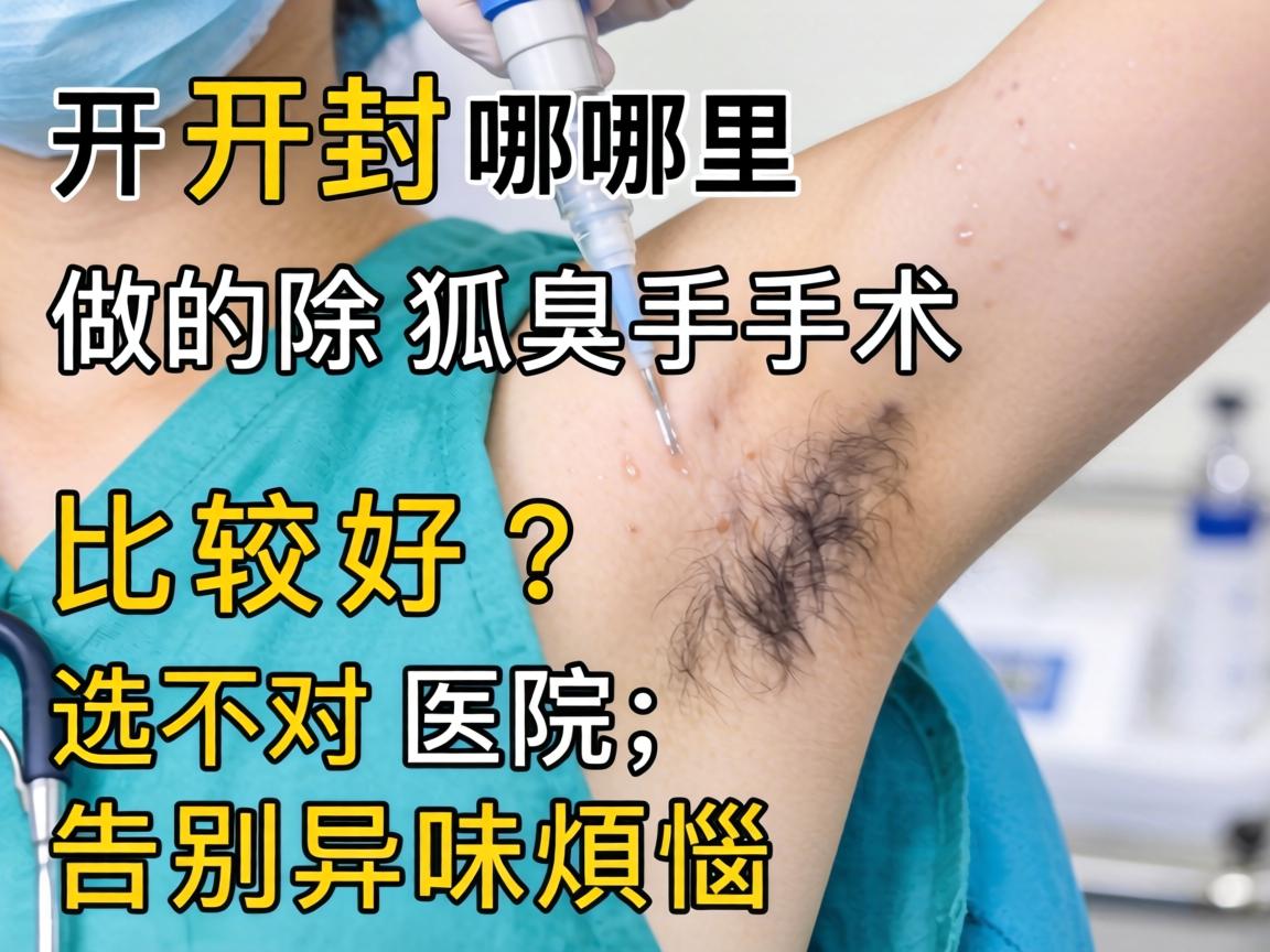 开封哪里做除狐臭手术比较好？选对医院，告别异味烦恼