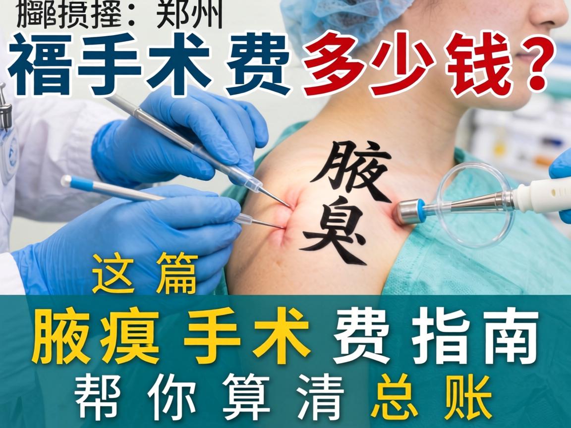 郑州腋臭手术费多少钱？这篇腋臭手术费指南帮你算清总账