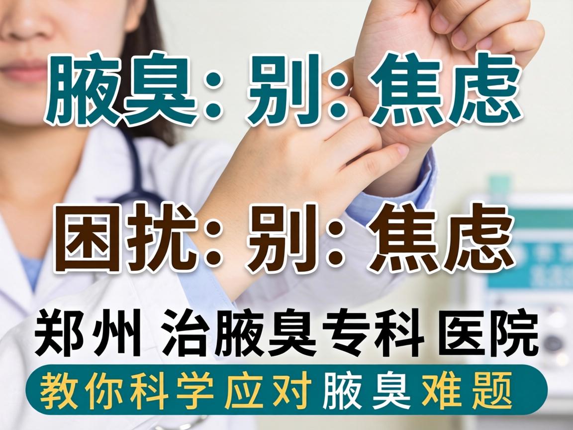 腋臭困扰别焦虑，郑州治腋臭专科医院教你科学应对腋臭难题