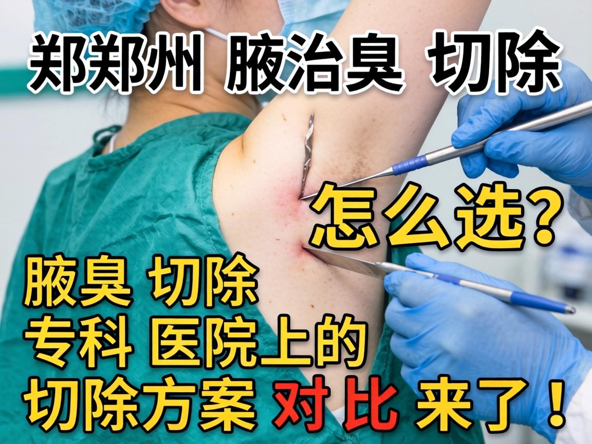 郑州腋臭切除手术怎么选？腋臭切除专科医院的切除方案对比来了！