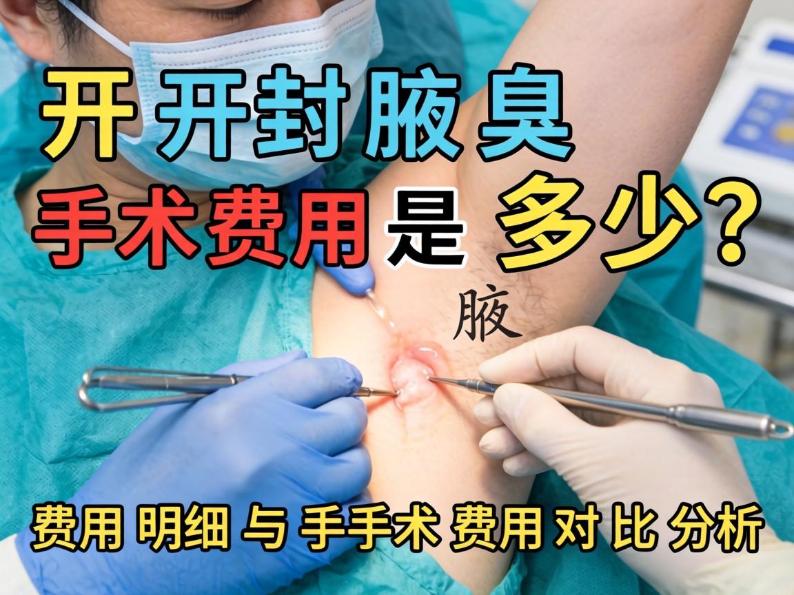 开封腋臭手术费用是多少？费用明细与手术费用对比分析