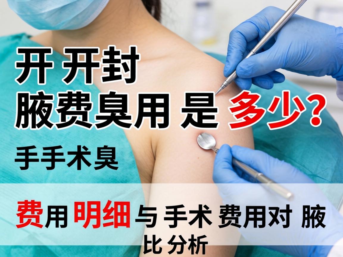 开封腋臭手术费用是多少？费用明细与手术费用对比分析