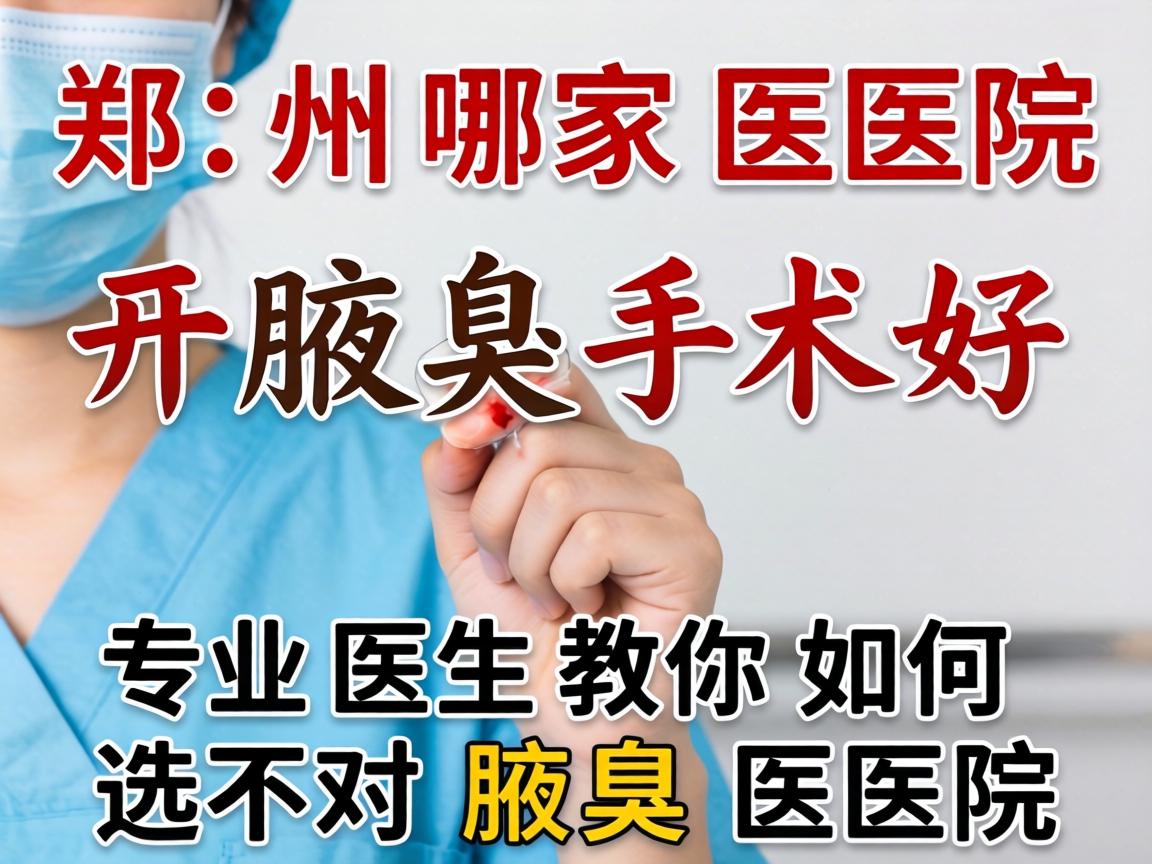 郑州哪家医院开腋臭手术好？专业医生教你如何选对腋臭医院