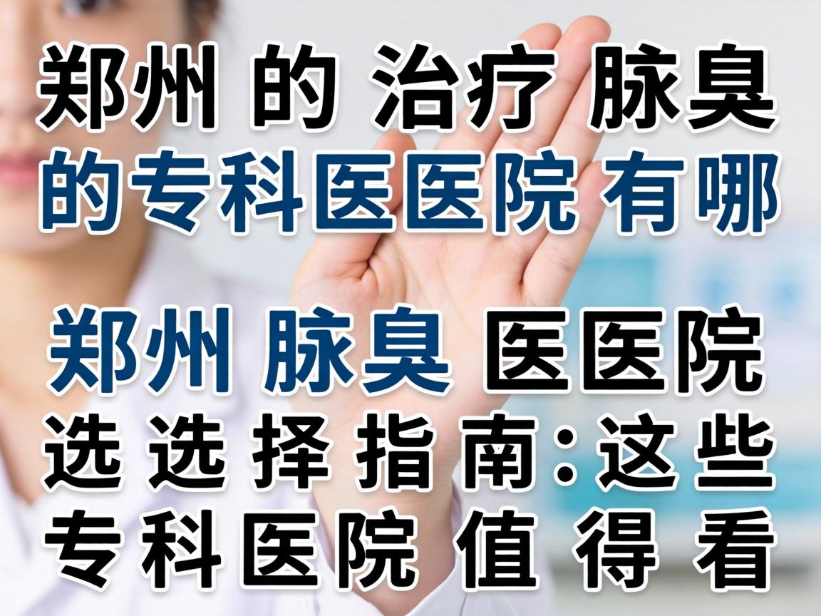 郑州治疗腋臭的专科医院有哪些？郑州腋臭医院选择指南，这些专科医院值得看