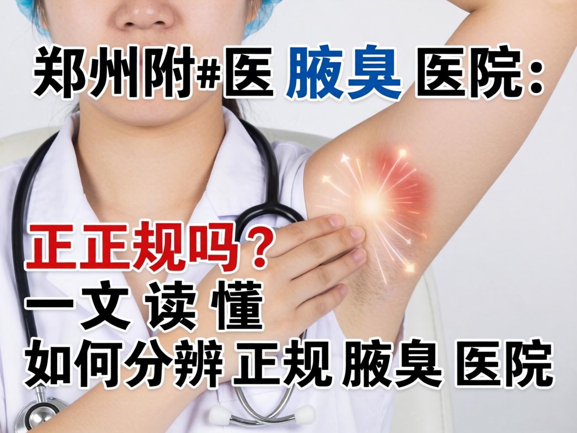 郑州附医腋臭医院正规吗？一文读懂如何分辨正规腋臭医院