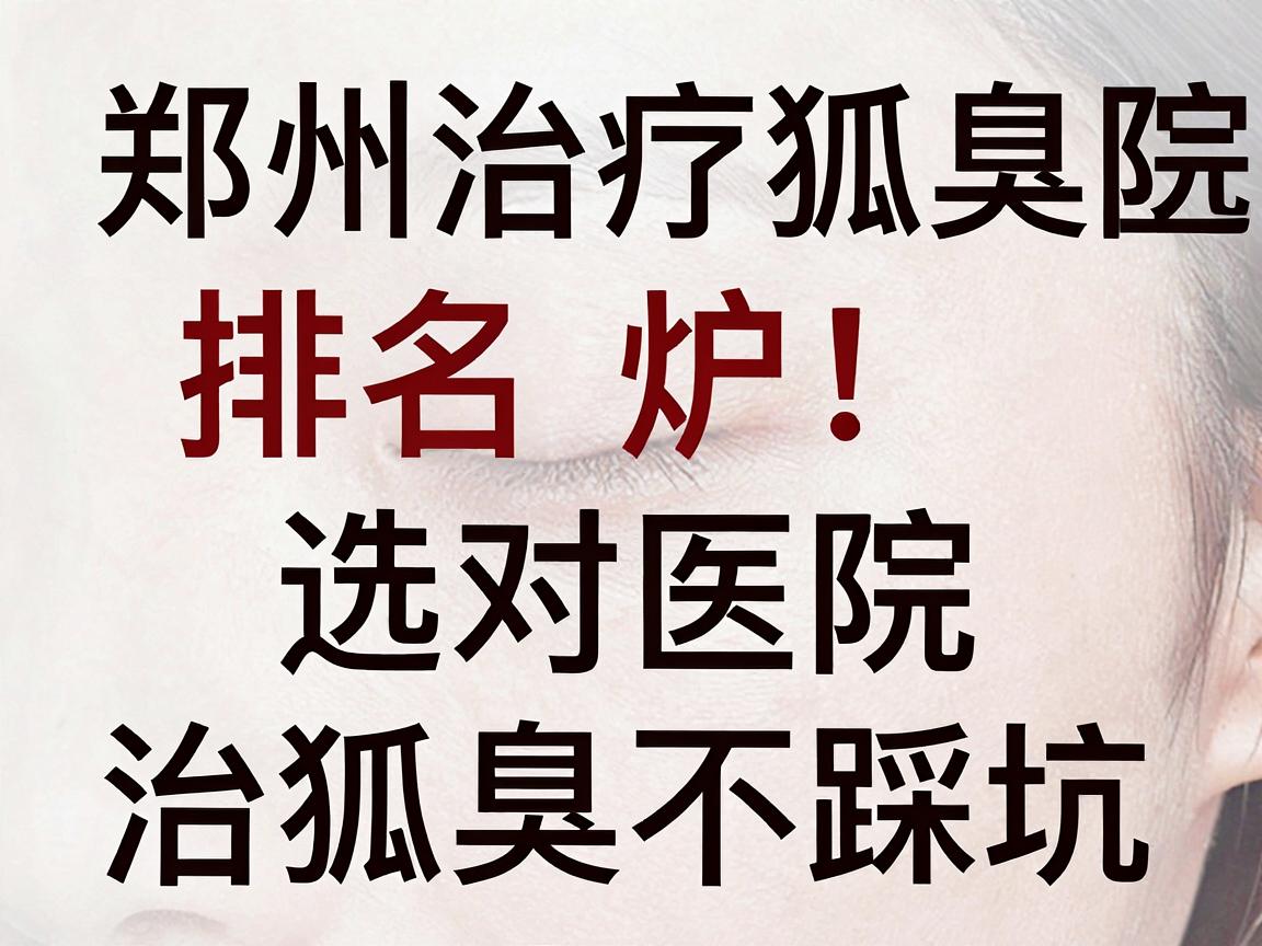 郑州治疗狐臭医院排名出炉，选对医院治狐臭不踩坑