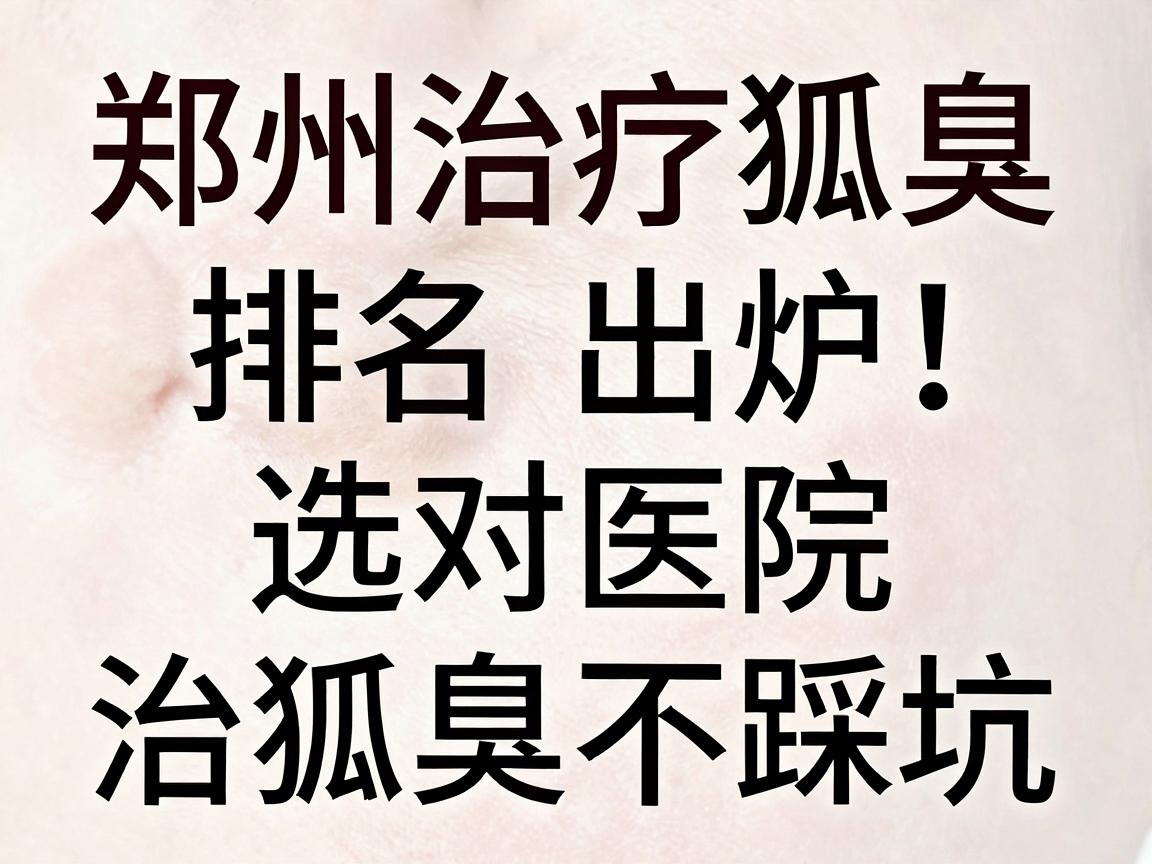郑州治疗狐臭医院排名出炉，选对医院治狐臭不踩坑