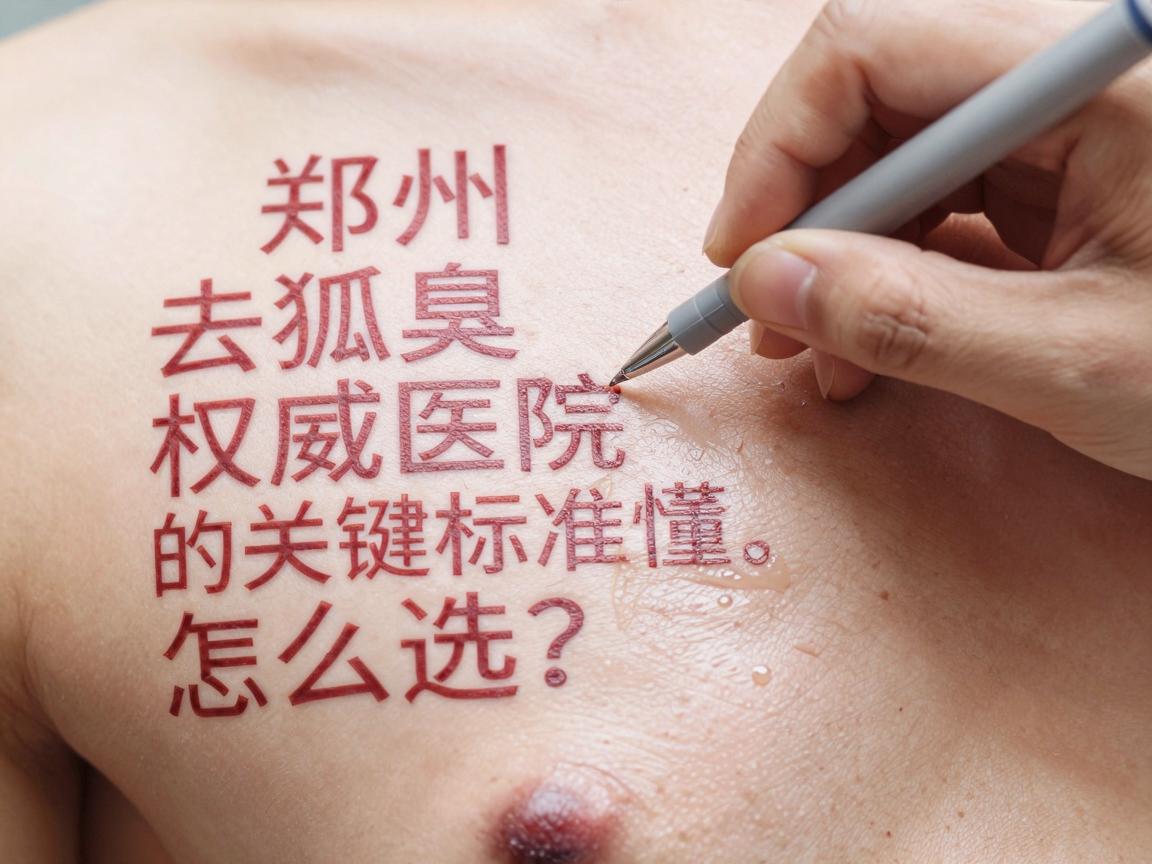 郑州去狐臭权威医院怎么选？权威医院的关键标准你得懂