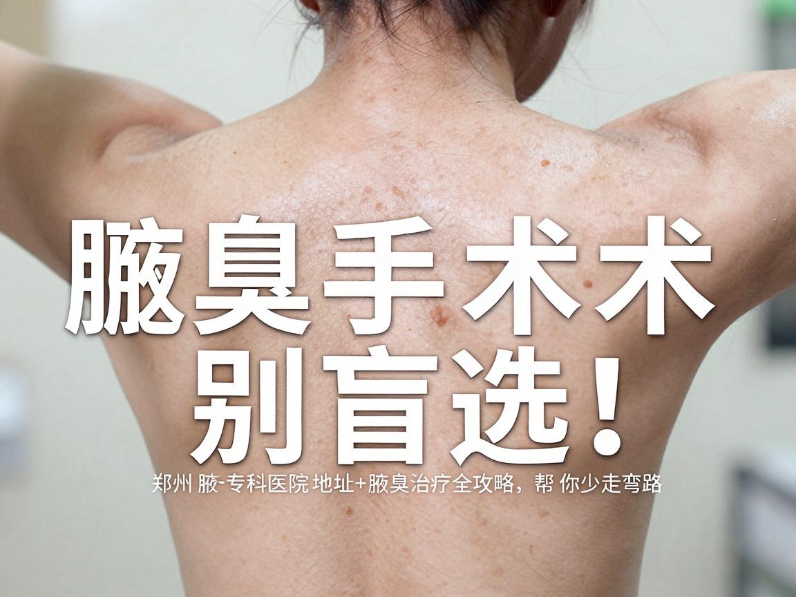 腋臭手术别盲选！郑州腋秀专科医院地址+腋臭治疗全攻略，帮你少走弯路