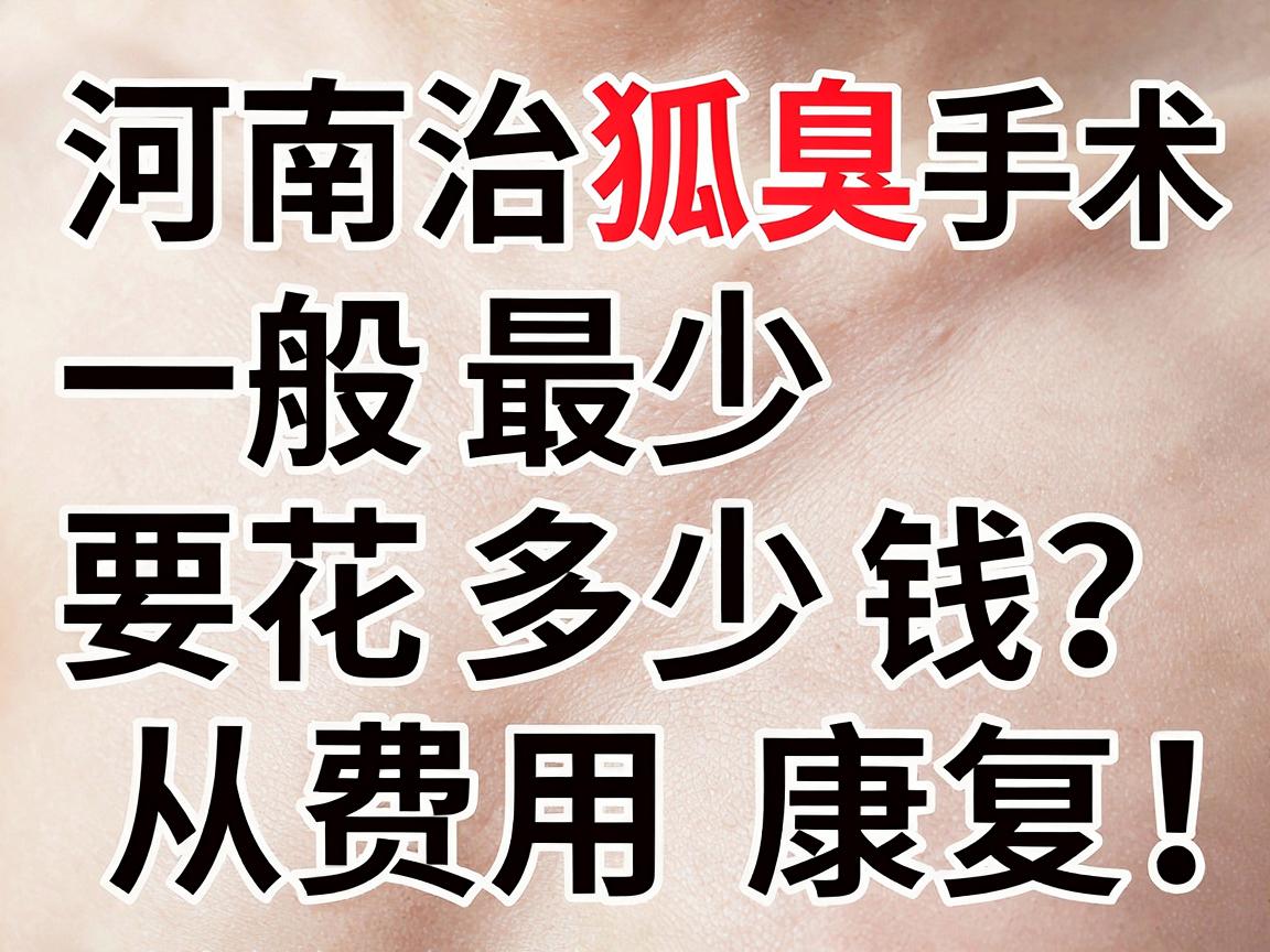 河南治狐臭手术一般最少要花多少钱？从费用到康复，一篇说清狐臭手术花费