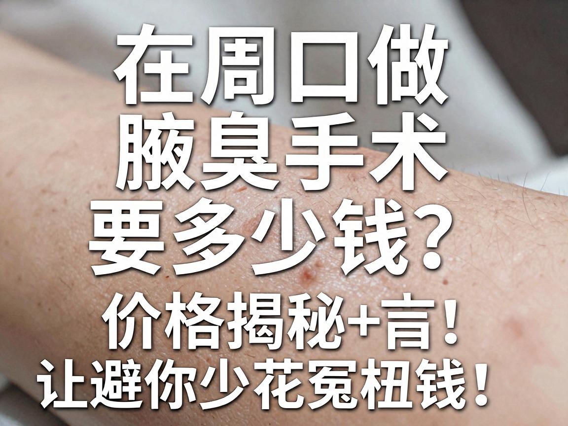在周口做腋臭手术要多少钱？价格揭秘+避坑指南，让你少花冤枉钱