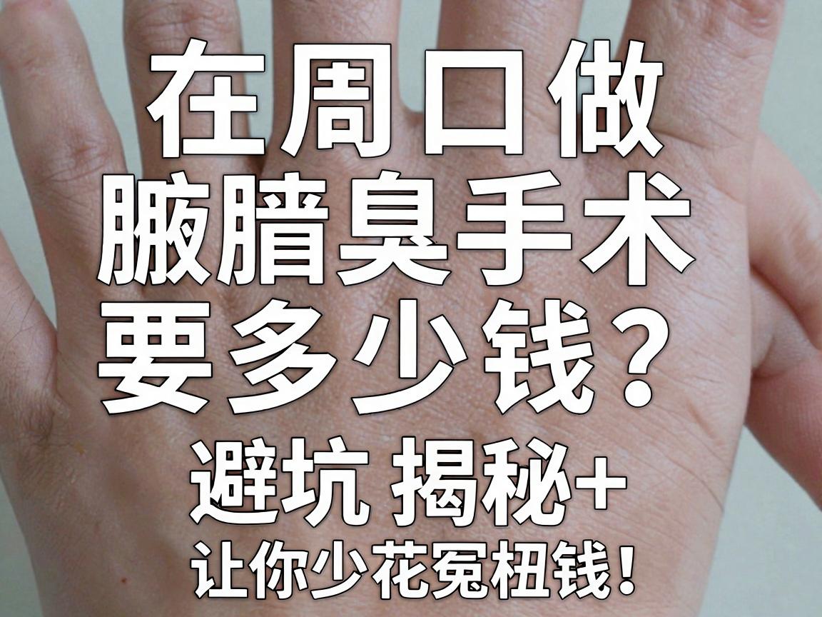 在周口做腋臭手术要多少钱？价格揭秘+避坑指南，让你少花冤枉钱