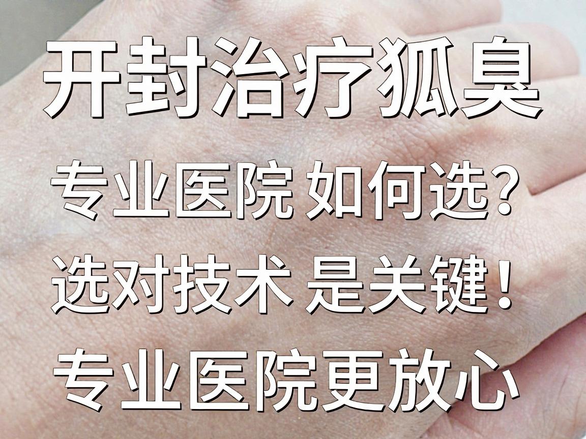 开封治疗狐臭，专业医院如何选？选对技术是关键！狐臭治疗，专业医院更放心