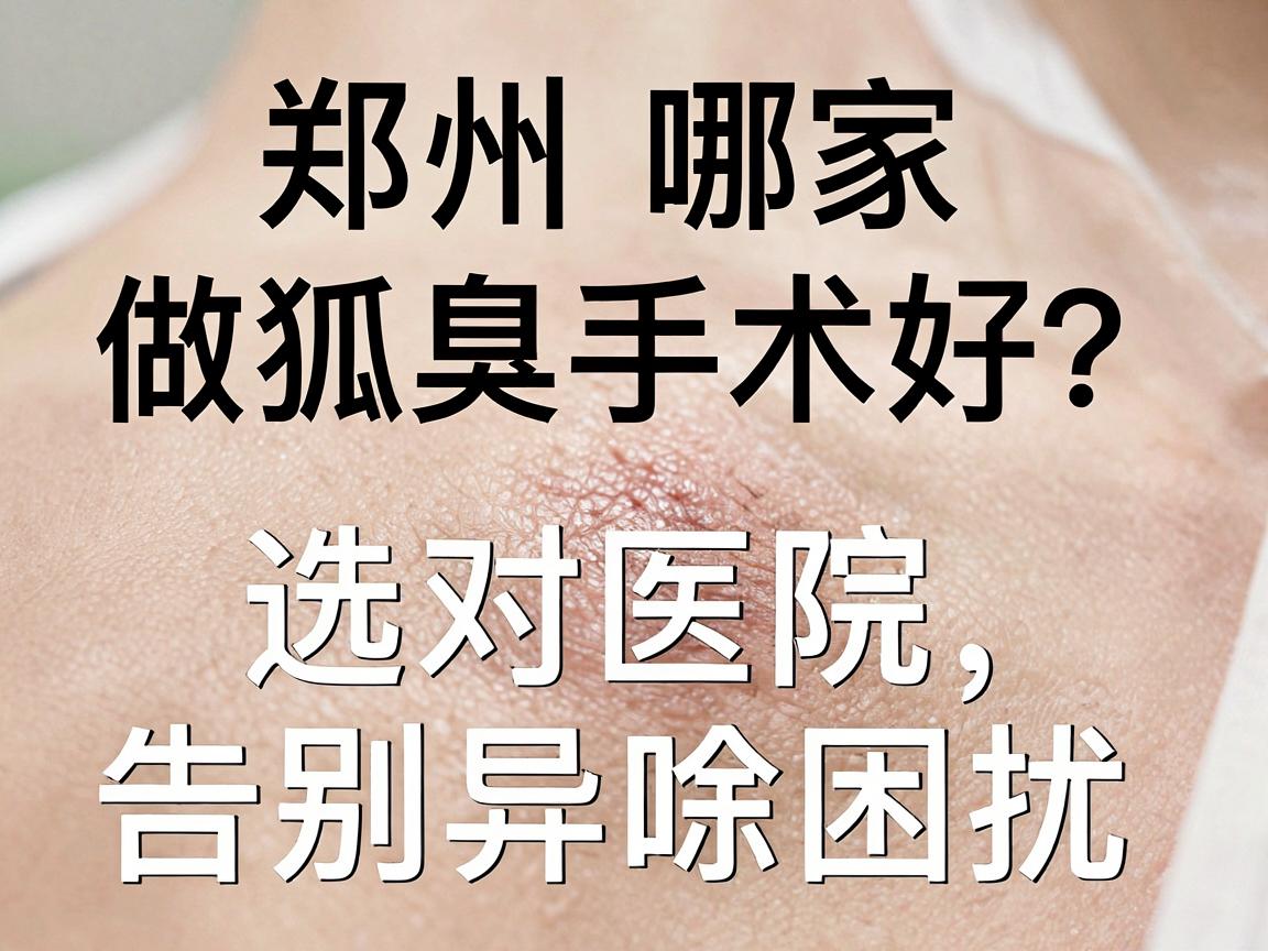 郑州哪家做狐臭手术好？选对医院，告别异味困扰
