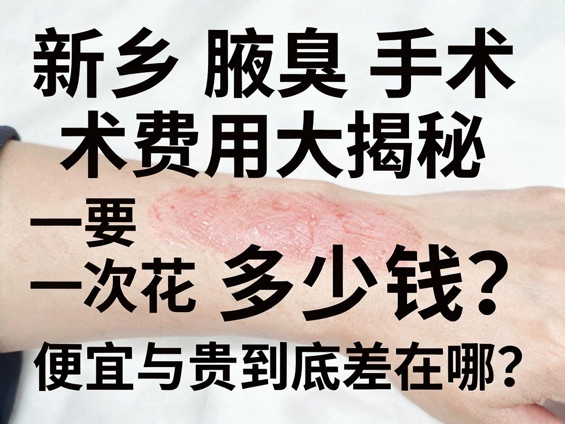 新乡腋臭手术费用大揭秘，一次手术要花多少钱？便宜与贵到底差在哪？