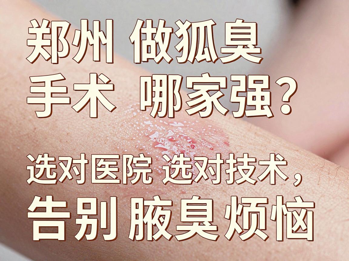 郑州做狐臭手术哪家强？选对医院选对技术，告别腋臭烦恼