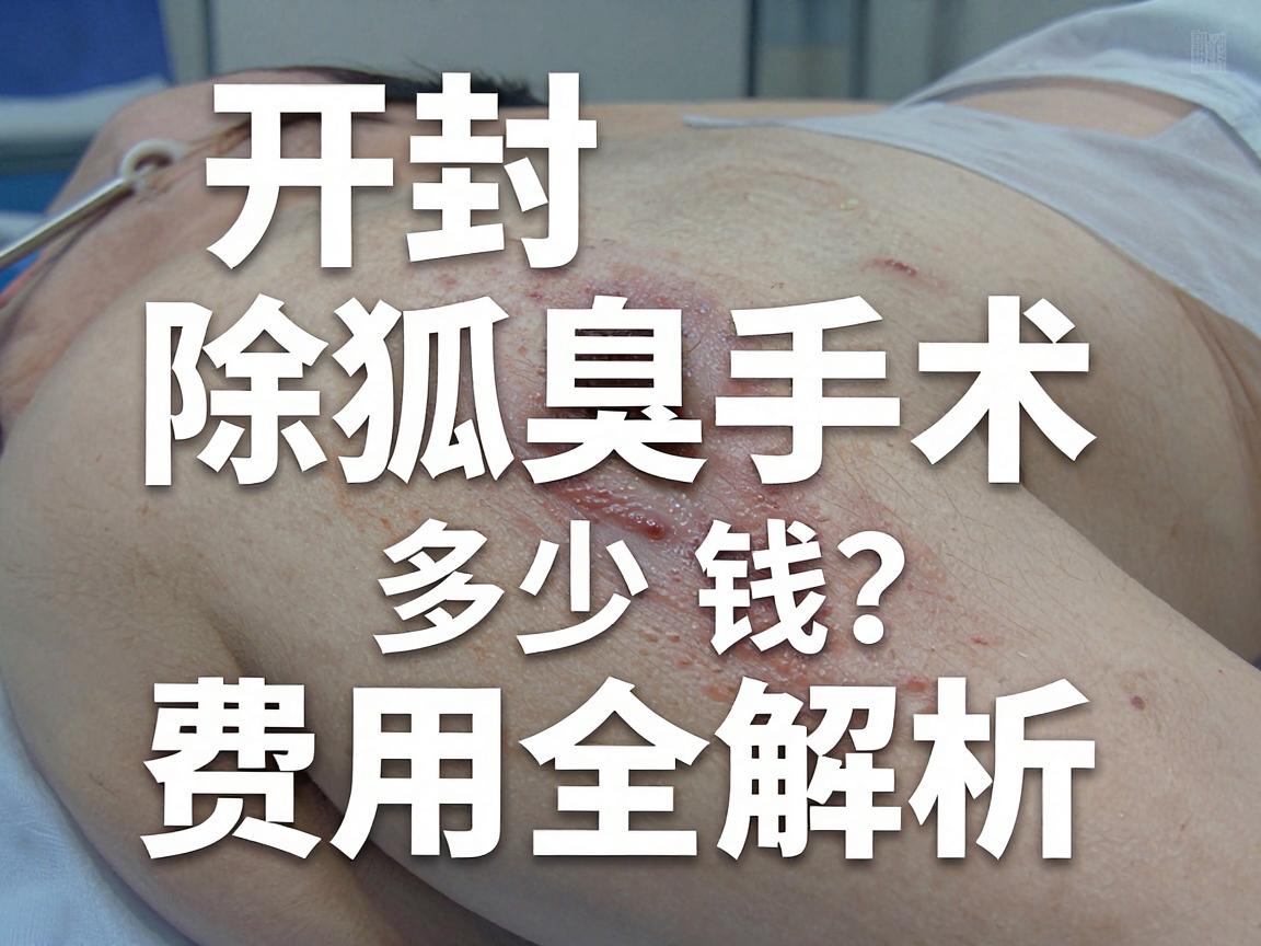 开封医院除狐臭手术多少钱？除狐臭手术费用全解析