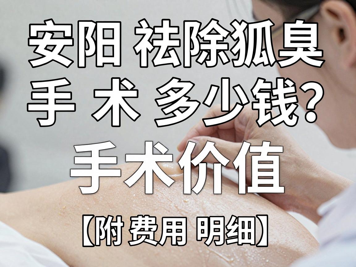 安阳祛除狐臭手术多少钱？一篇讲清价格与手术价值的深度解析（附费用明细）