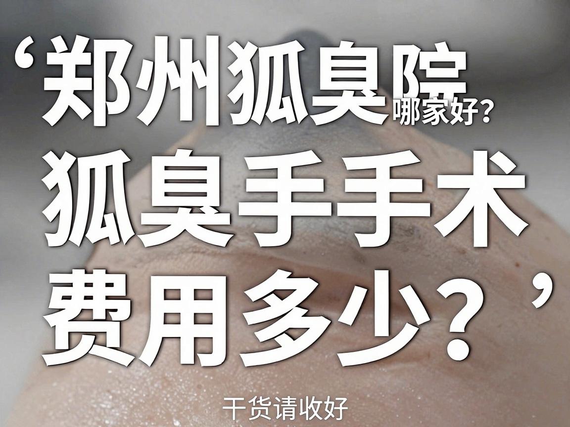 郑州狐臭医院哪家好？狐臭手术费用多少？这份干货请收好