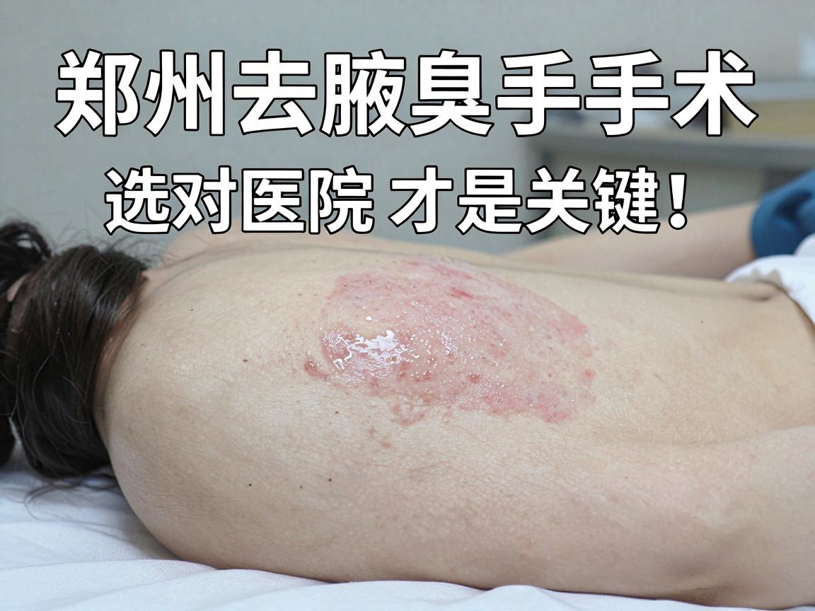 郑州去腋臭手术，选对医院才是关键！郑州去腋臭，这些择院要点别错过