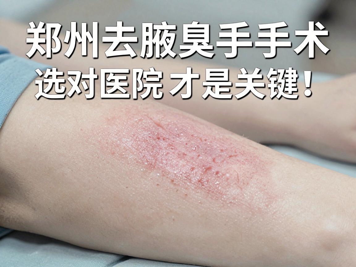 郑州去腋臭手术，选对医院才是关键！郑州去腋臭，这些择院要点别错过