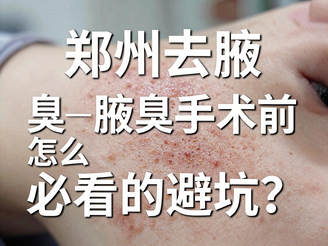 郑州去腋臭手术医院怎么选？郑州腋臭手术前必看的避坑指南