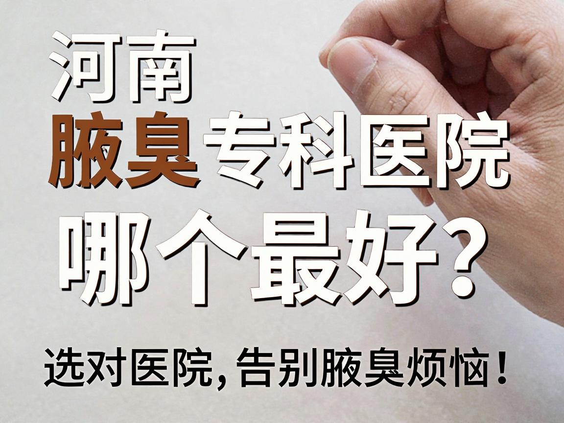 河南腋臭专科医院哪个最好？选对医院，告别腋臭烦恼！