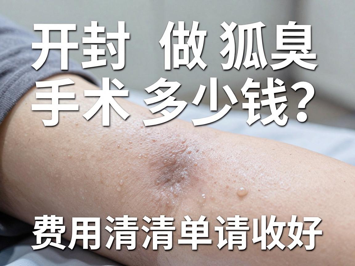开封做狐臭手术多少钱？别再为价格踩坑，这份费用清单请收好