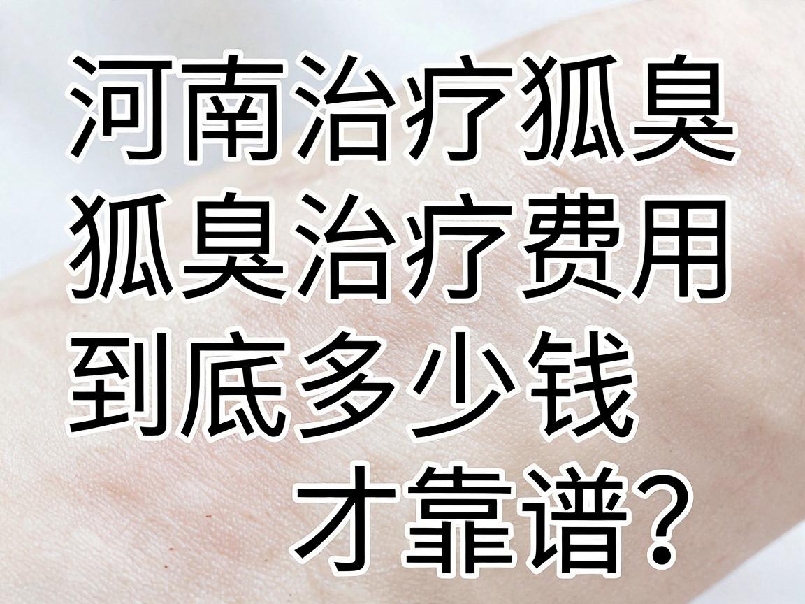 河南治疗狐臭多少钱？狐臭治疗费用到底多少钱才靠谱？