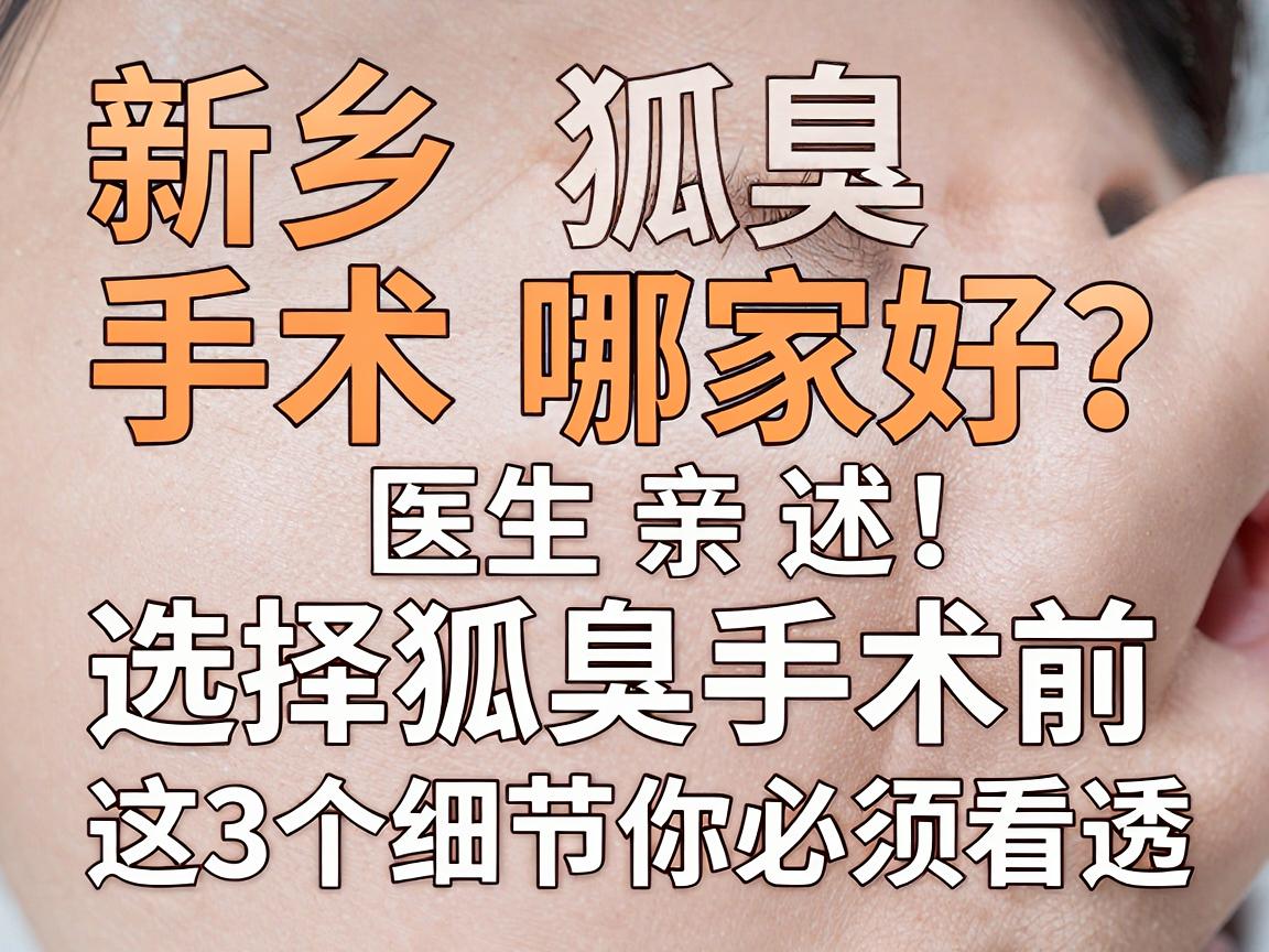 新乡狐臭手术哪家好？医生亲述，选择狐臭手术前，这3个细节你必须看透