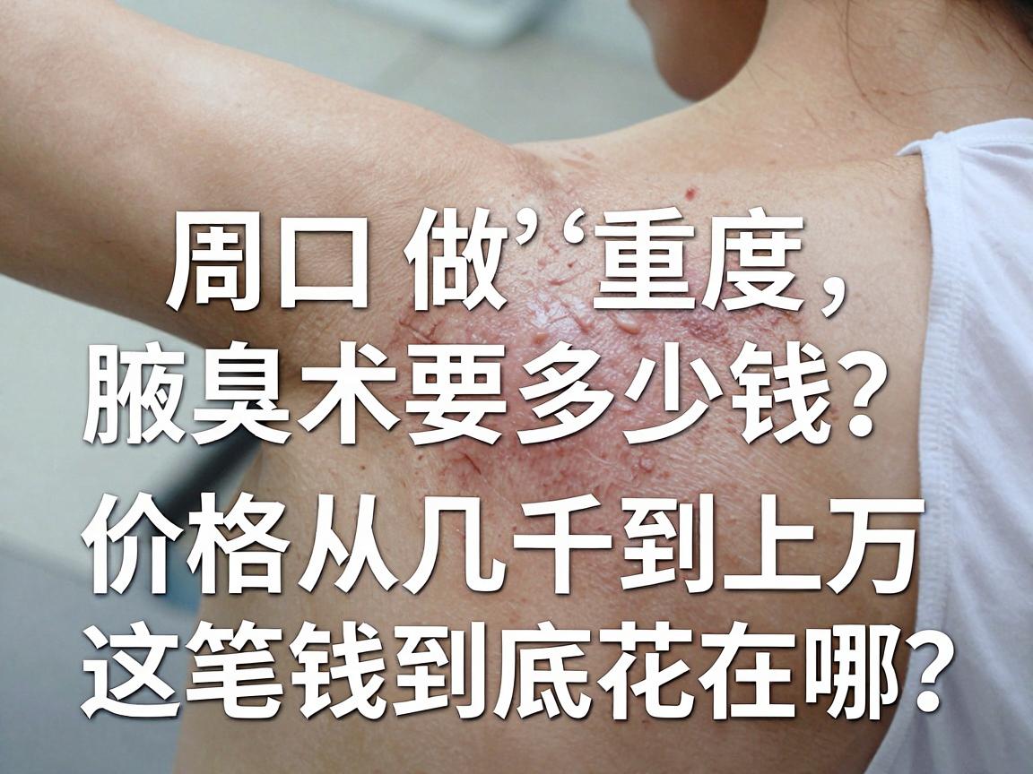 周口做重度腋臭手术要多少钱？价格从几千到上万，这笔钱到底花在哪？