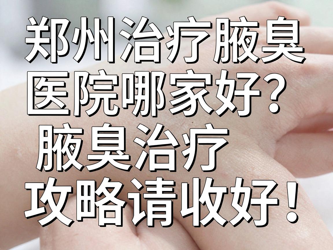 郑州治疗腋臭医院哪家好？这份腋臭治疗攻略请收好！
