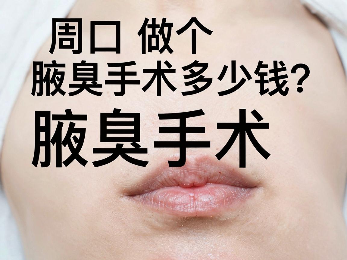 周口做个腋臭手术多少钱？腋臭手术费用明细与省钱攻略