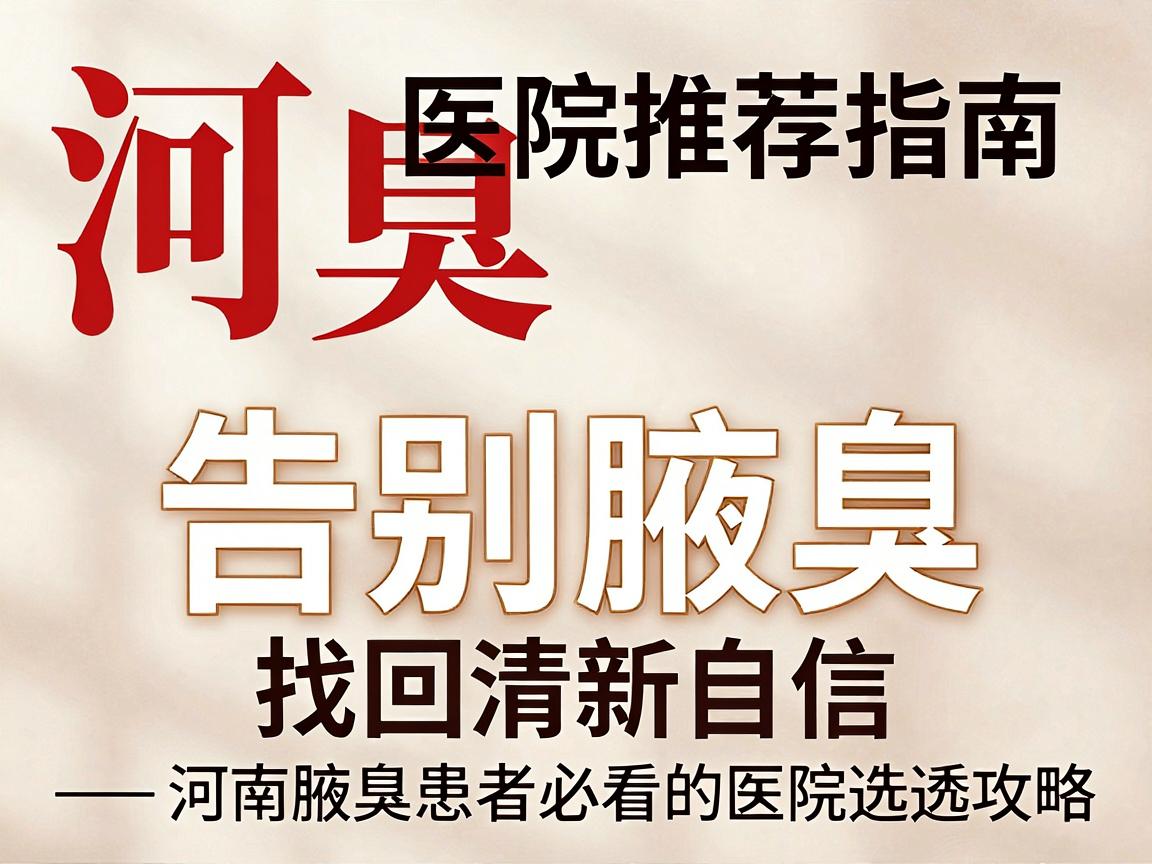 河南腋臭医院推荐指南，告别腋臭，找回清新自信—河南腋臭患者必看的医院选择攻略