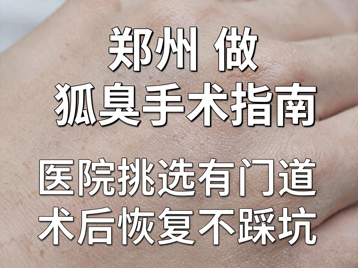 郑州做狐臭手术指南，医院挑选有门道，术后恢复不踩坑