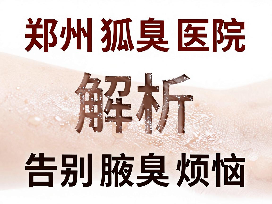 郑州狐臭医院排名解析，告别腋臭烦恼，这些狐臭医院你该了解